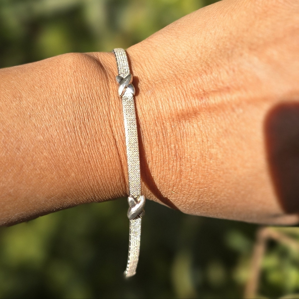 High Quality Solid Sterling Silver 925 Italy Mesh… - image 2